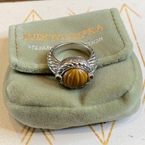 Judith Ripka Sterling Silver Jasper & Citrine Ring